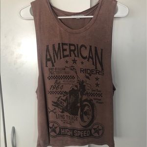 Charlotte Russe grunge American Rider tank top small